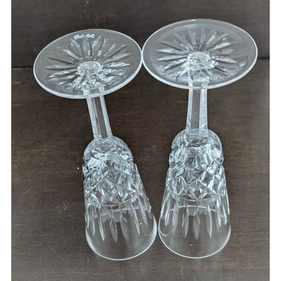 Pair Waterford Crystal Baltray Fluted Champagne Glass Set 2 Toasting Flutes EUC - Picture 5 of 9